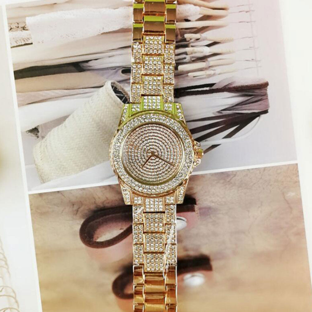 1Pcs Rhinestone Women Wristwat - Luxury Watch Gift For Her 评论和价格