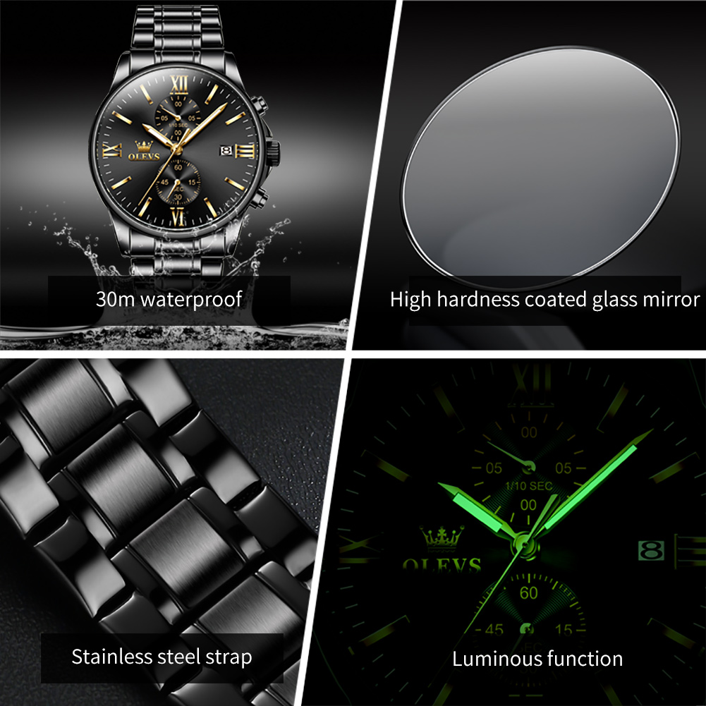 OLEVS 2886 Classic Black Quart - Luxury Watch Maker 评论和价格