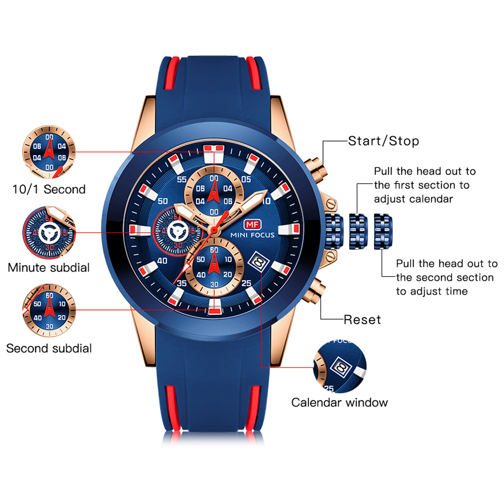 MINI FOCUS Mens Watches Top Lu - Luxury Watch Maker 评论和价格